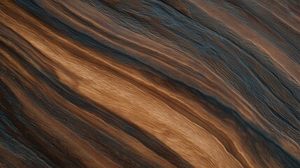 Naklejka premium Dark abstract wooden surface with wavy grain pattern