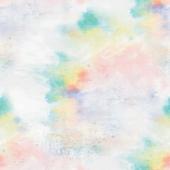 Tie Dye Heart. Grunge Tiedye Pattern. Seamless Spiral Peace. Rainbow Tie Dye. Vector Rainbow Tiedye. Pink Swirl Repeat. Soft 1960 Texture. Multi Color Swirl Background. Abstract Vector Watercolor