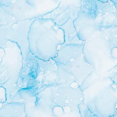 Blue Marble Background. Alcohol Ink Marble. Water Elegant Watercolor. Modern Seamless Art Template. Gold Gradient Watercolor. Water Copper Repeat. Foil Sea Paint. Vector Ink Marble. Trendy Watercolor