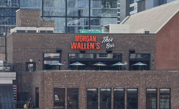 The rooftop bar of Morgan Wallen&rsquo;s This Bar in Nashville, TN
