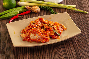 Fermented spicy Korean Kimchi cabbage