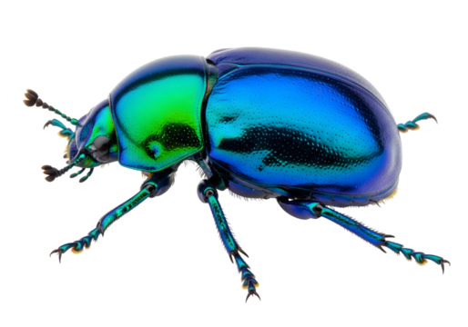 Isolated iridescent beetle specimen close-up , vibrant colors ,  Stunning Closeup of a Vibrant Blue Jewel Scarab Beetle Iridescent Shell Macro Photography 