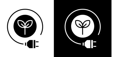 Sustainable Energy  Icon Set White Style Collection