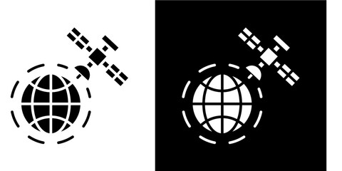 Satellite Orbit  Icon Set White Style Collection © IconicStitch