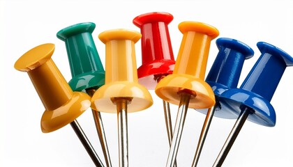 Set Of Paper Pins On Transparent Background Png File