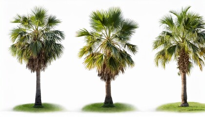 Palm Tree Isolated Collection On White Background
