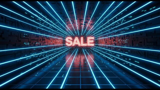 Futuristic visualization of Artificial Intelligence (AI) optimizing discount codes, processing high-speed data flow and network traffic for a massive Black Friday and Cyber Monday e-commerce sale. - Powered by Adobe