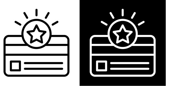 Loyalty Card  Icon Set White Style Collection
