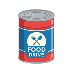 Canned food donation drive promotes community support and charity for those in need, emphasizing generosity and social responsibility through giving.