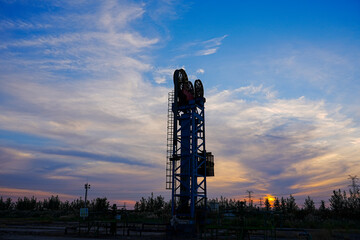 Obraz premium Oil pump in the outdoor work