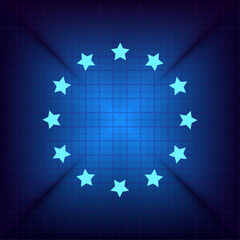 Vector illustration on a blue background