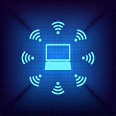 Vector illustration on a blue background