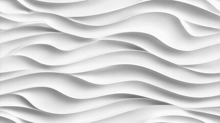 Obraz premium Seamless pattern of soft waves in white for modern design