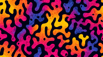 Obraz premium Colorful abstract seamless pattern with vibrant shapes and designs