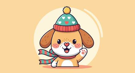 Cartoon bunny on crescent moon smiling with backpack in yellow illustration