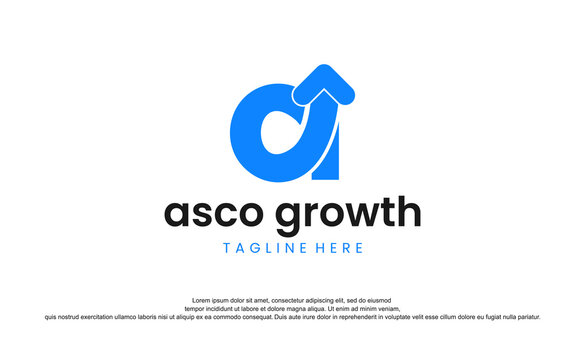 Abstract letter a with arrow pointing upwards symbolizes business growth and success in minimalist style, conveying progress and innovation. - Powered by Adobe