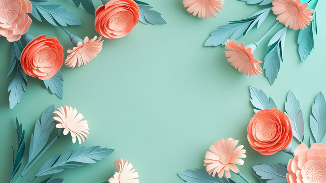 ペーパークラフトのカーネーション