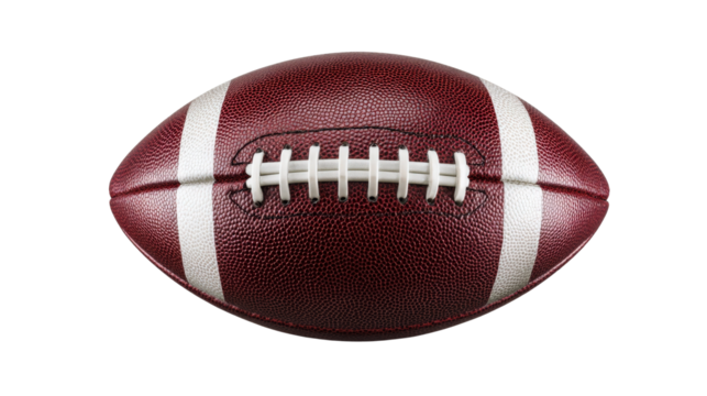 American football ball for promotional use with clean isolated on a Transparent background, PNG file.