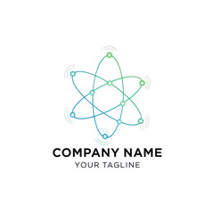 Abstract Atom Structure with Connected Nodes for Science and Technology.