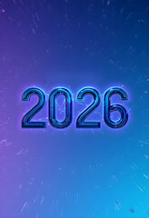 Celebrate 2026 with this vibrant, futuristic design. Perfect for new year promotions, event announcements, and digital marketing campaigns. Bright, eye-catching, and modern.