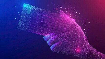 Hand holding a digital device