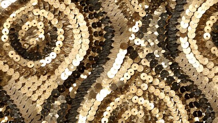 Sequins Glitter Texture Background 8K Seamless Champagne Sparkle