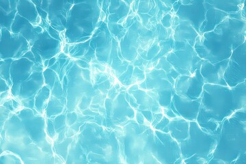Abstract View of Sparkling Water Surface with Turquoise Tones and Light Reflections
