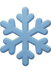 Obraz premium Light blue puffy snowflake winter symbol on a transparent background, PNG image, PNG file