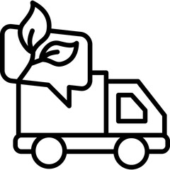Sustainable Transport line icon