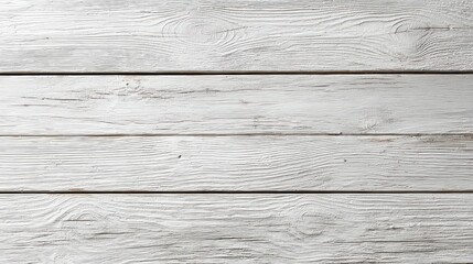 Fototapeta premium Aged White Painted Wood Planks with Crackled Texture Horizontal Background Revealing Dark Underside in Bright Light and Rustic Charm