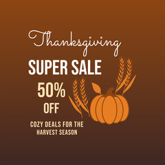 thanksgiving super sale fifty off cozy harvest