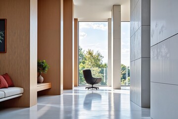 Fototapeta premium Minimalist Concrete Interior 