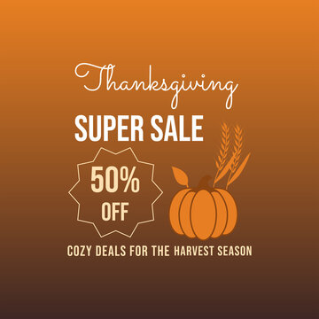 thanksgiving super sale fifty off harvest season