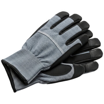 Durable grey and black work gloves for protection and manual labor tasks