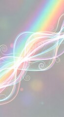 Ethereal Pastel Rainbow Holographic Abstract Background 7