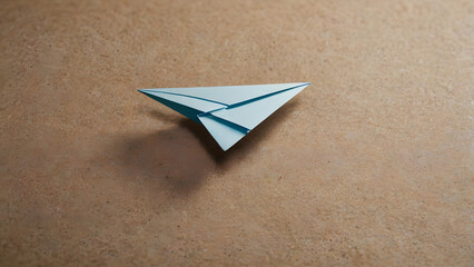 Paper Airplane Ready for Launch A Moment of Nostalgic Simplicity