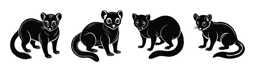 Obraz premium Black and white illustration of marten animal wildlife creature mammal furry forest fauna art design drawing
