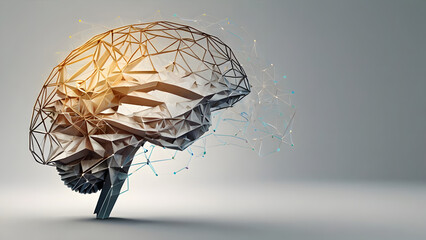 Abstract representation of the human brain's neural network, showcasing the complexity of thought and cognition in a futuristic, technological style