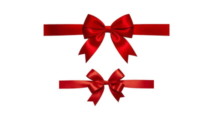 red ribbon on transparent background