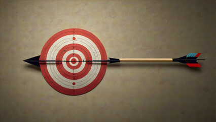 Arrow Piercing the Bullseye Achieving Success and Precision in Target Practice