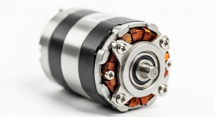 Naklejka premium ステッピングモーターの高品質なクローズアップ写真