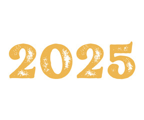 Anticipate the New Year 2025 with this vintage style design, perfect for calendars, posters, and festive promotions, ushering in a vibrant and hopeful future with retro charm