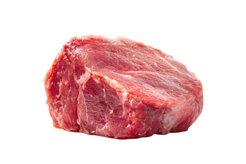 Fototapeta premium Raw red meat steak cut isolated on black background beef, Isolated On Transparent Background, Png Cut Out