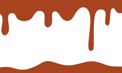 Melted Chocolate Seamless Texture. Dripping Liquid on Transparent Background. Ideal for  social media graphics, product labels, menu designs, and bakery promotions.