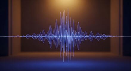 Visual abstract graphic, sound wave and energy, dynamic equilibrium