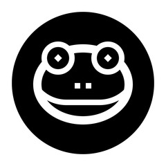 black and white illustration of a frog