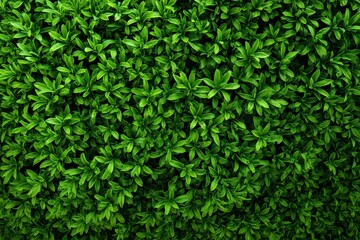Obraz premium Lush Green Foliage Background Featuring Small Yellow Flowers and Dense Leaves Ideal for Natural Texture and Organic Pattern Close Up Shot
