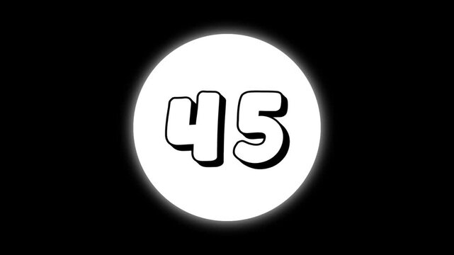 Blod Circular Countdown &ndash; 50 Second Timer Loop