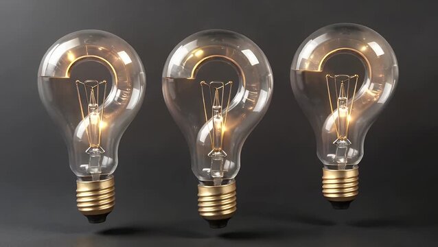 Interrogative Punctuation Symbols Constructed from Vintage Style Incandescent Light Bulbs for Marketing