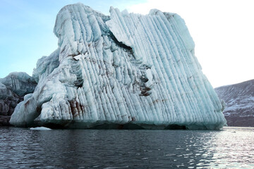 Landscape with glacier of East-Greenland